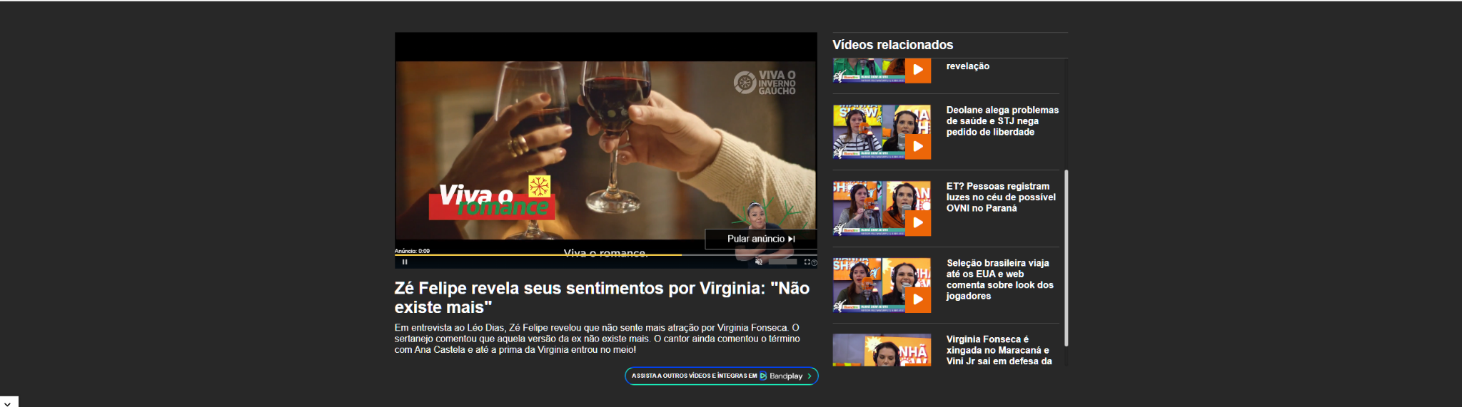 Virgínia e Vini Jr. voltaram? Comentário do jogador agita as redes sociais