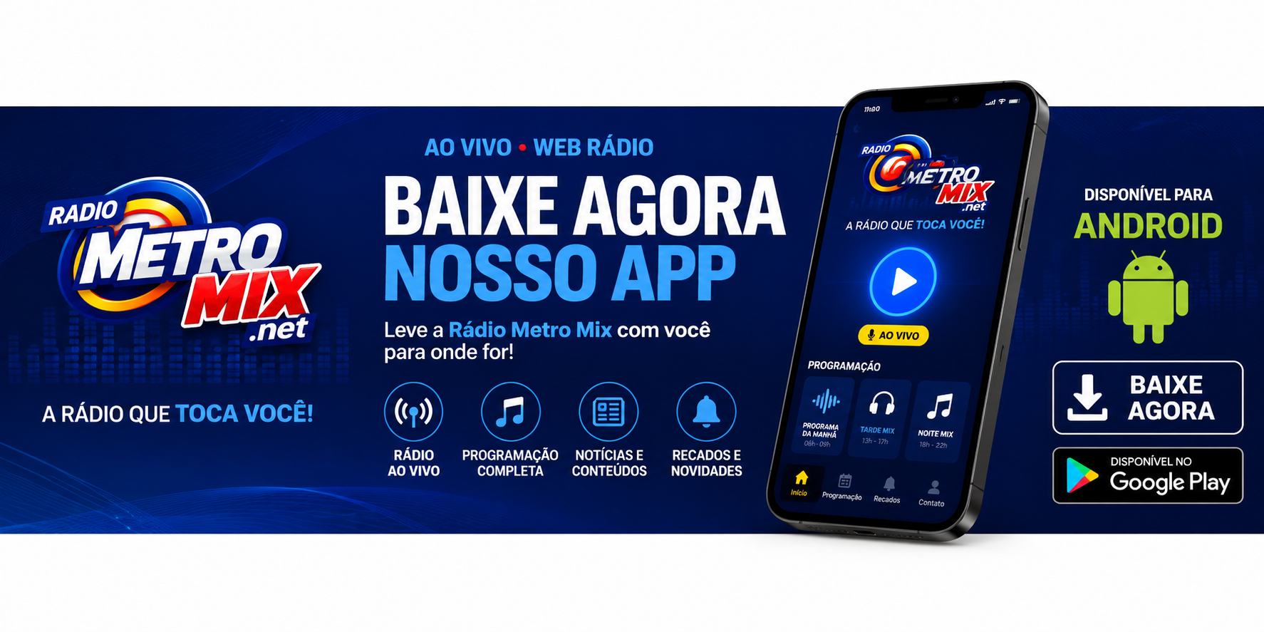 RÁDIO METRO MIX: A SUA WEB RÁDIO!